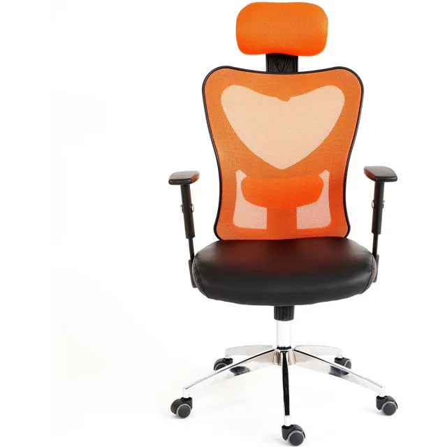 Cosmo Casa Professionele Bureaustoel - Directeursstoel - Draaistoel - Bureau Stoel - Kunstleer - Oranje