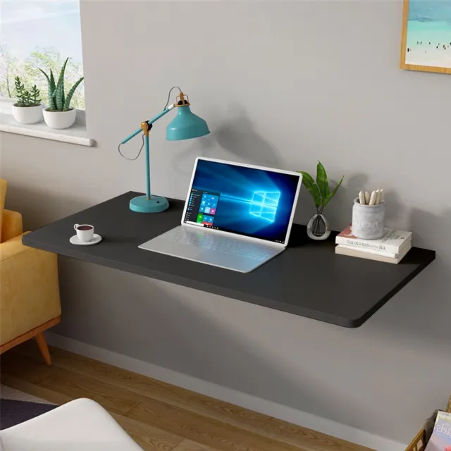 PIPIPOXER Wandtafel, opklapbare tafel, keukentafel, bureau, eettafel, opvouwbaar, 80*50cm, zwart