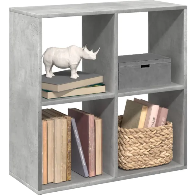 vidaXL Kamerscherm / boekenkast 69,5x29x69,5 cm hout betongrijs