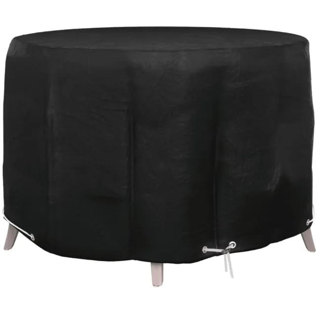 vidaXL Tuinmeubelhoes met 6 oogjes rond Ø 125x75 cm Zwart
