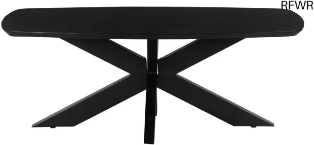RFWR Ovale Salontafel van Mangohout 120 cm - Zwart