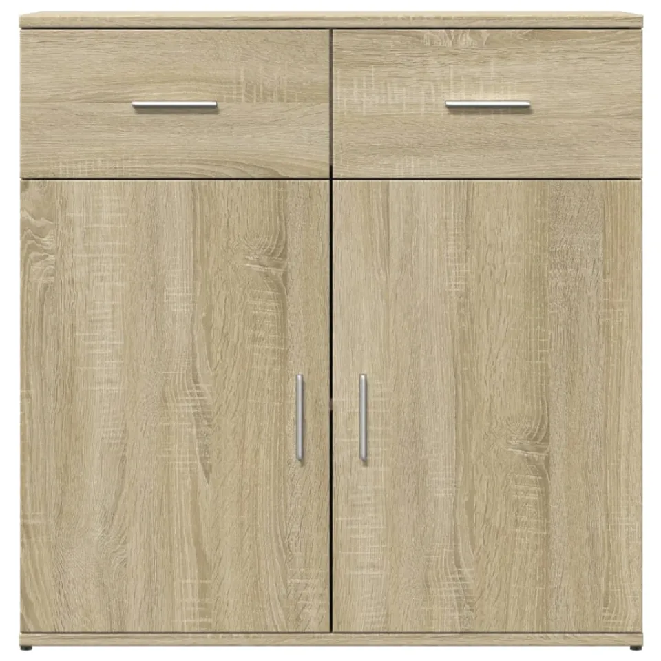 vidaXL Dressoir 79x38x80 cm bewerkt hout sonoma eikenkleurig, foto 4
