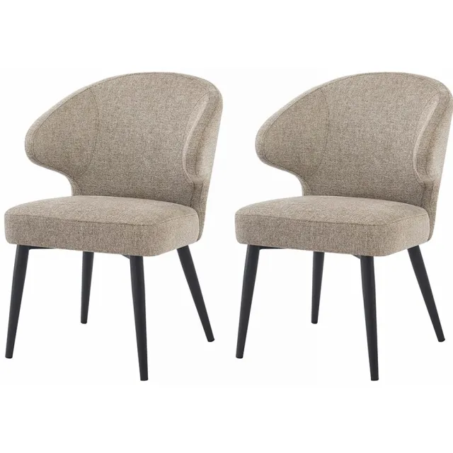 Stoel Donna katoen beige | set van 2