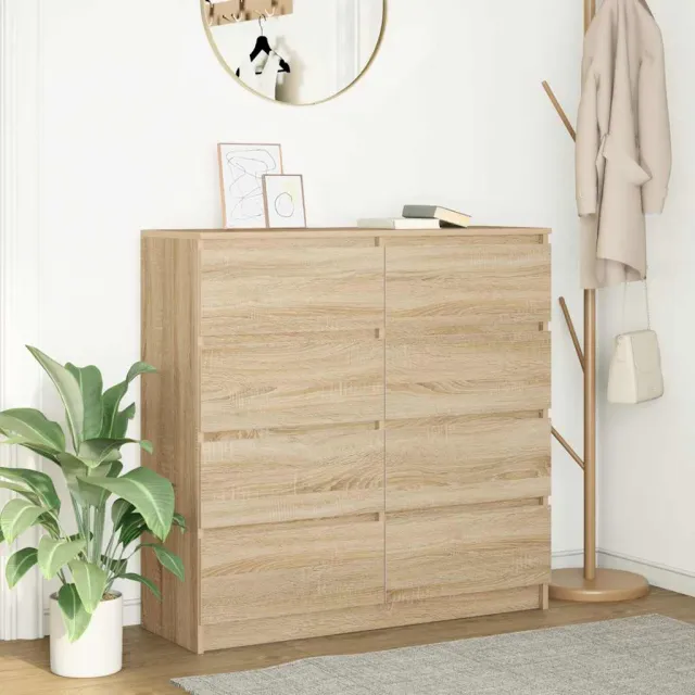 vidaXL Dressoir 100x35x99 cm bewerkt hout sonoma eikenkleurig, foto 2