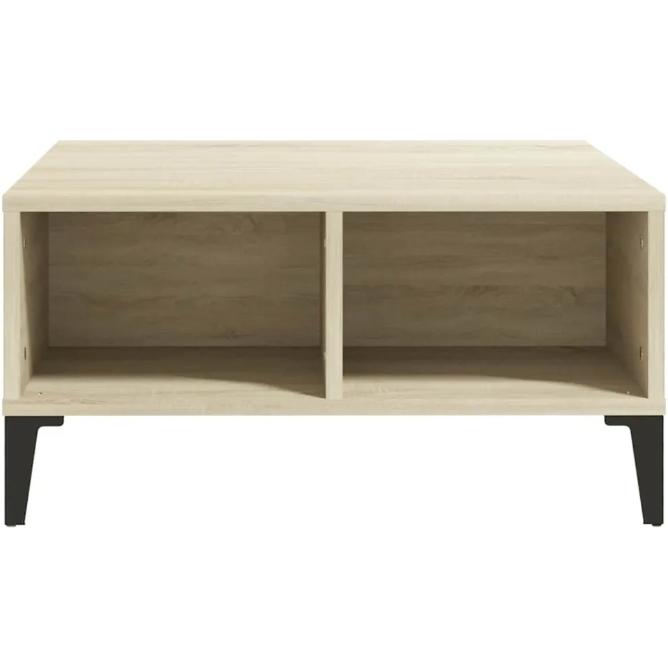 vidaXL Salontafel 60x60x30 cm bewerkt hout sonoma eikenkleurig Bruin