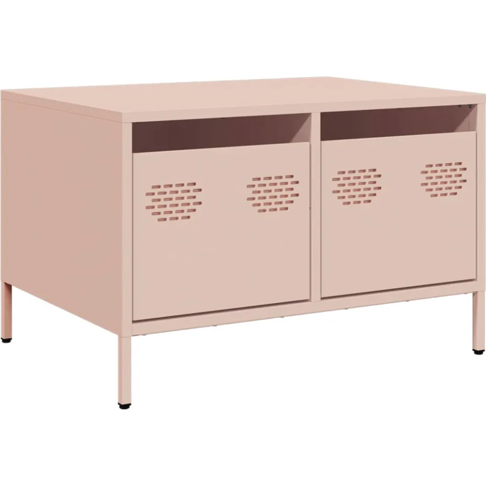 vidaXL Tv-meubel 68x50x43,5 cm koudgewalst staal roze, foto 3