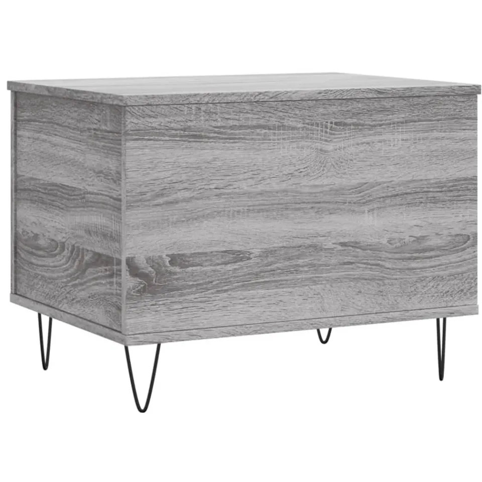 vidaXL Salontafel 60x44,5x45 cm bewerkt hout grijs sonoma eikenkleurig