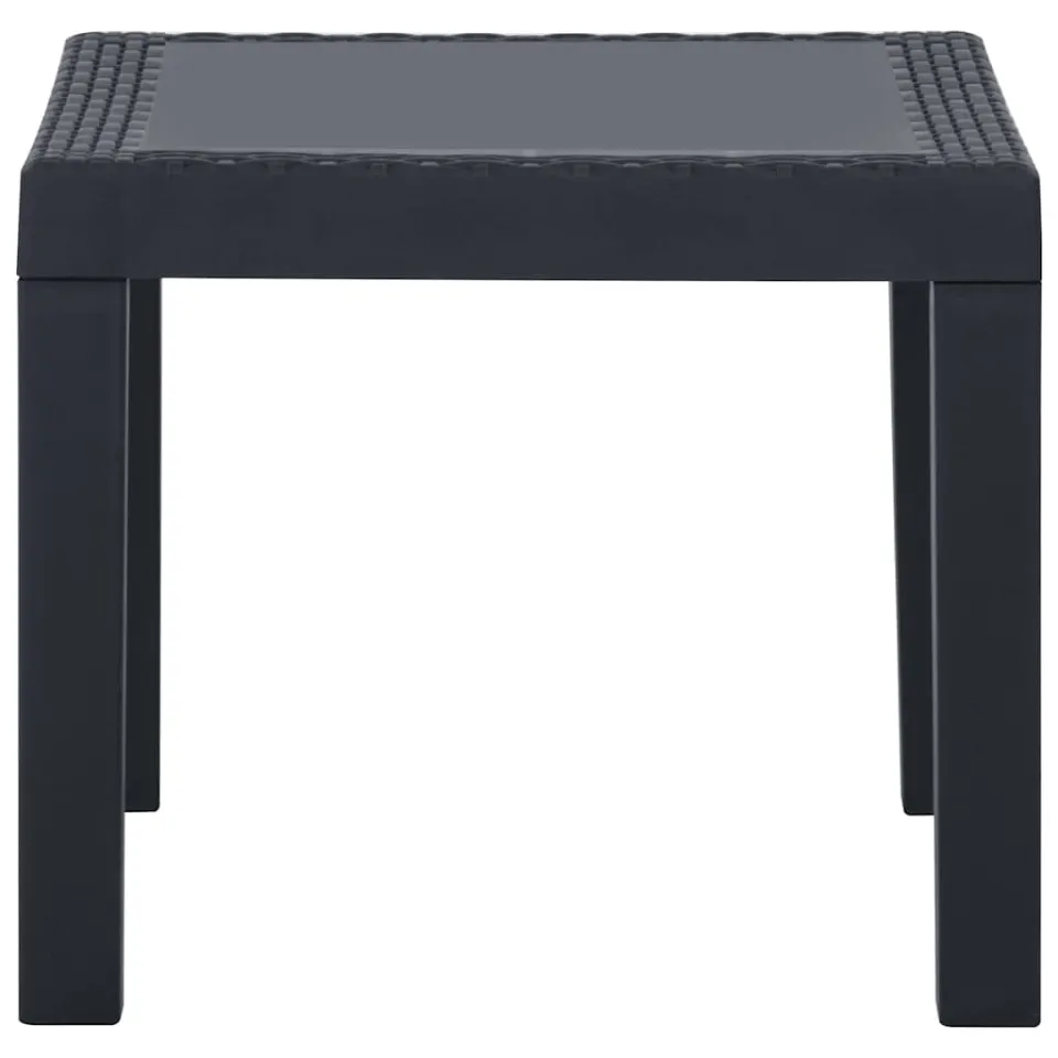 vidaXL 3-delige Loungeset met kussens kunststof grijs, foto 4