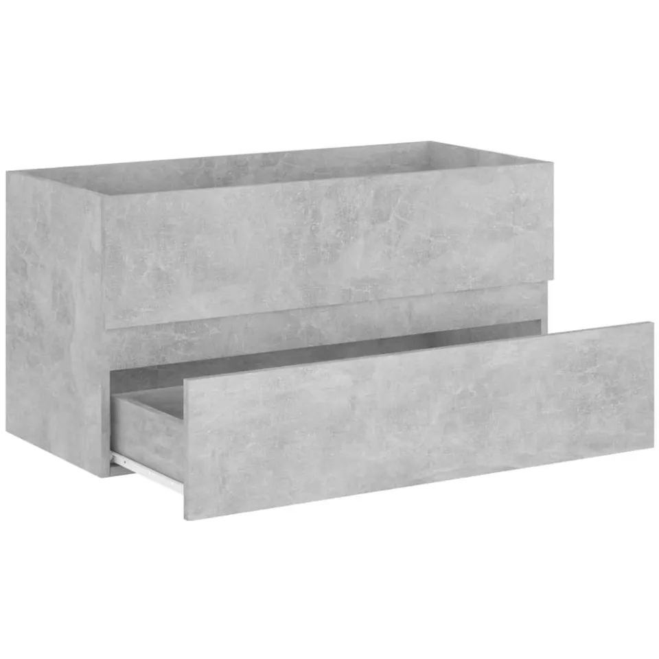 vidaXL Wastafelkast 90x38,5x45 cm betongrijs grijs, foto 4