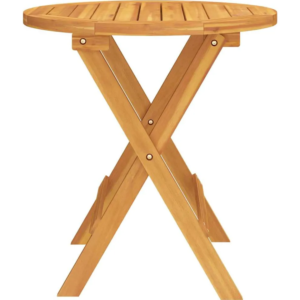 vidaXL Bistrotafel Ø46x47 cm massief acaciahout bruin, foto 4