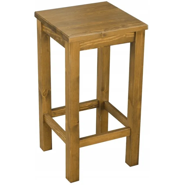 Metdrew Houten barkruk 60 cm, eikenlook, massief hout