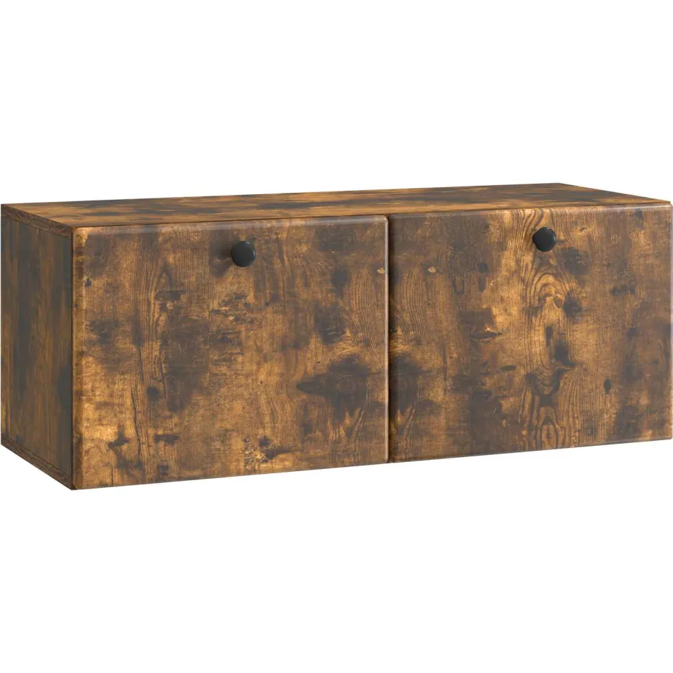 vidaXL Wandbeugel TV-kast 78,5 x 31 x 30 cm Gerookt eiken Bewerkt hout, foto 3