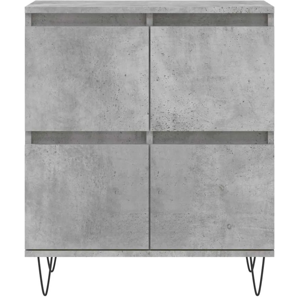 vidaXL Dressoir 60x35x70 cm bewerkt hout betongrijs