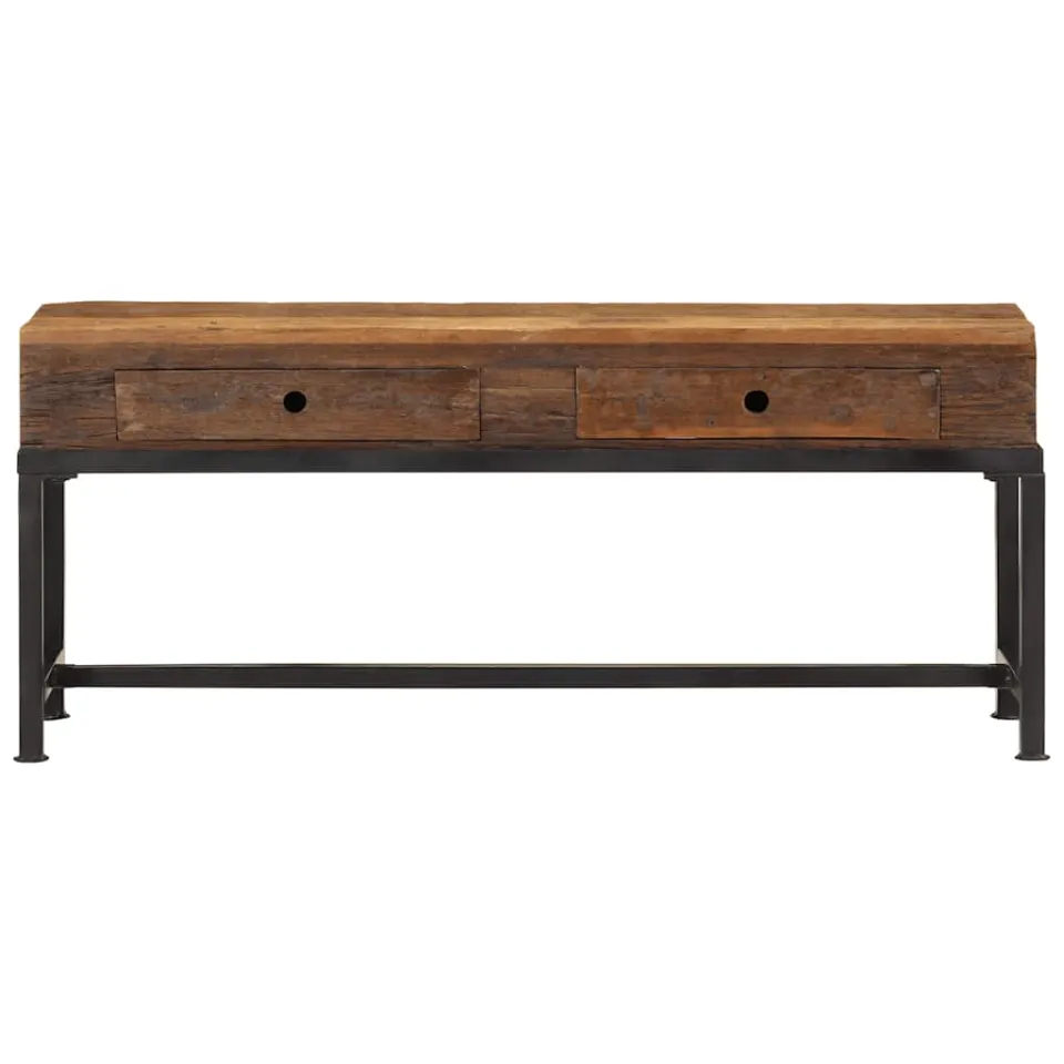 vidaXL Tv-meubel 110x30x46 cm massief gerecycled hout bruin, foto 2