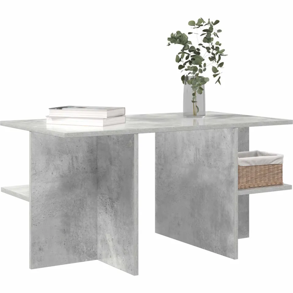 vidaXL Salontafel Betongrijs 87 x 50 x 45 cm Geconstrueerd hout