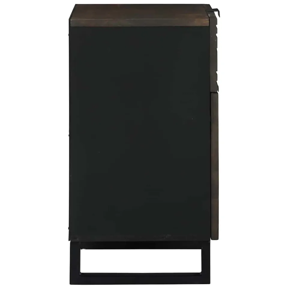 vidaXL Nachtkastje Walnotenhout 50 x 33 x 60 cm Bewerkt hout bruin, foto 4