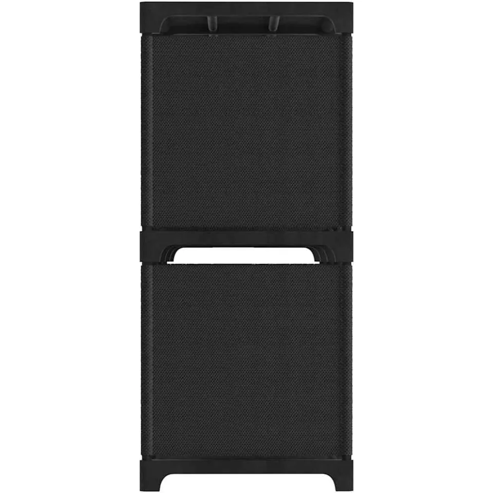 vidaXL Kast met 6 vakken 103x30x72,5 cm stof zwart, foto 3