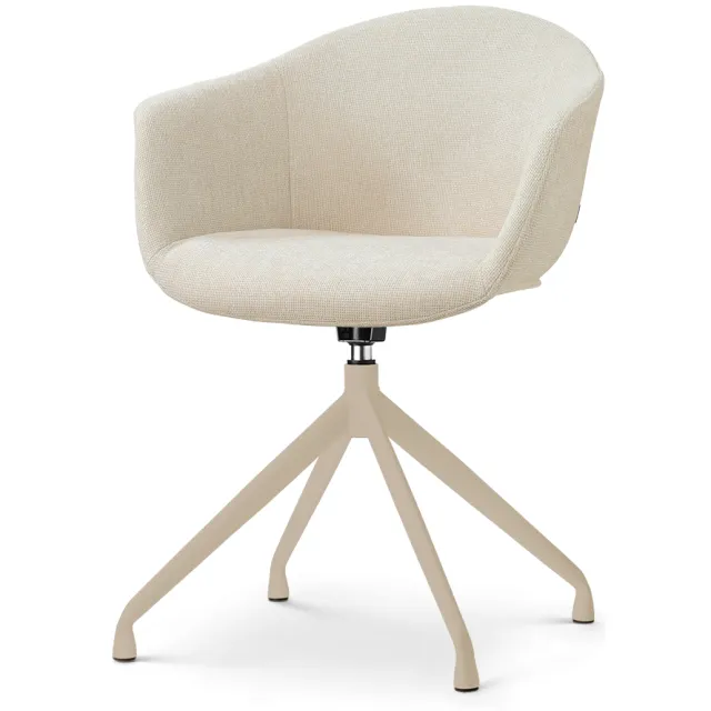 Nolon Nola-Otis draaibare eetkamerstoel cottonbeige - beige onderstel