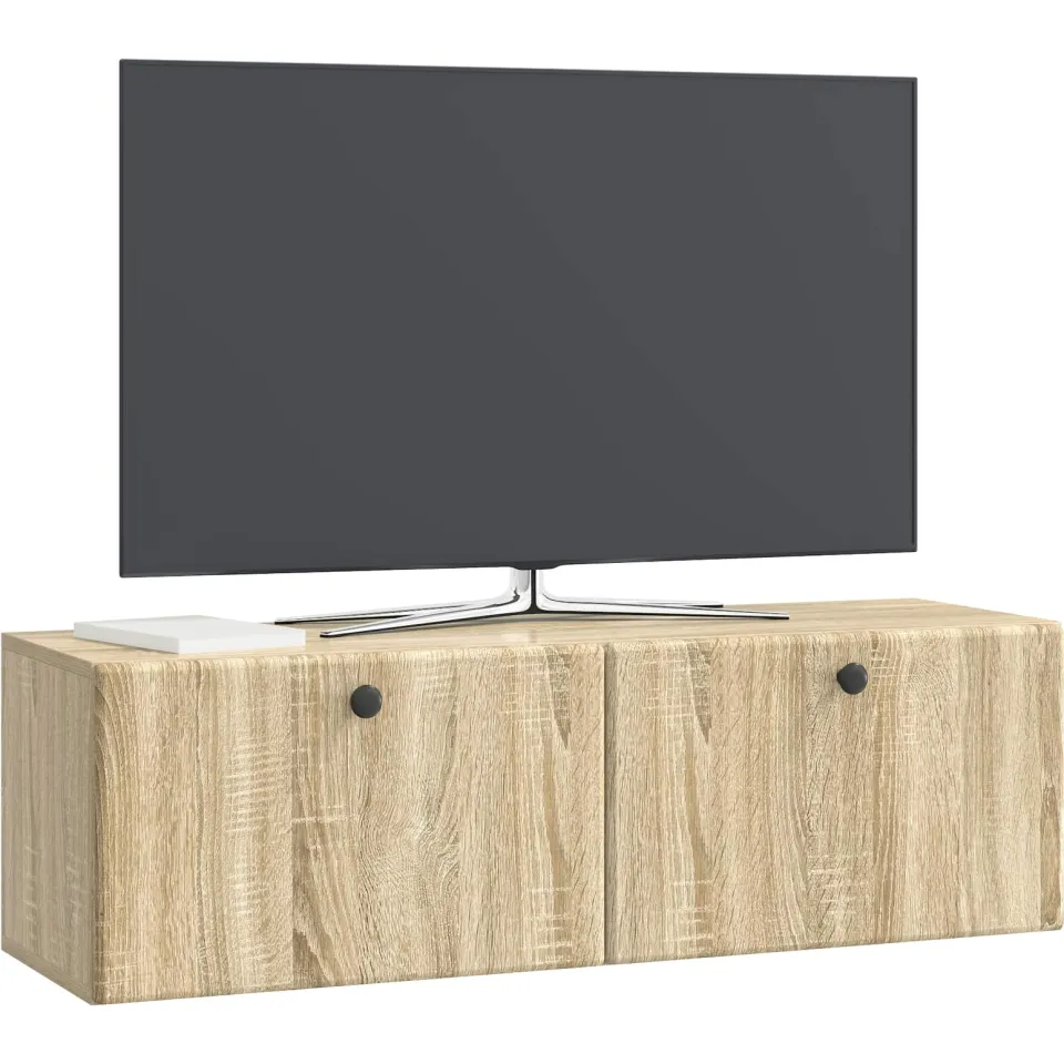 vidaXL Wandbeugel TV-kast 98 x 31 x 30 cm Sonoma Eiken Bewerkt hout Bruin
