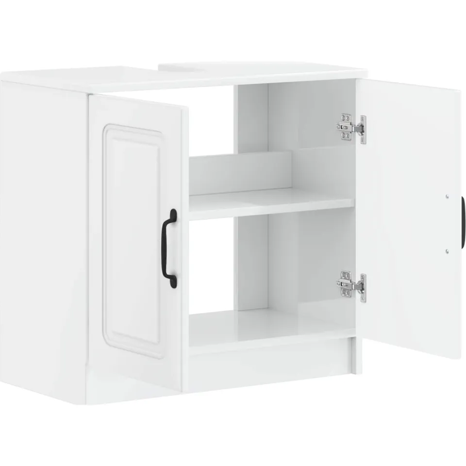 vidaXL Badkamer wastafelkast UTRECHT Hoogglans Wit 59,5 x 31,5 x 59 cm