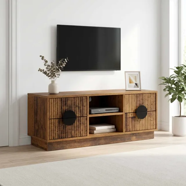 vidaXL Tv-meubel VENRAY 101 x 36,5 x 40 cm Oud hout Bruin