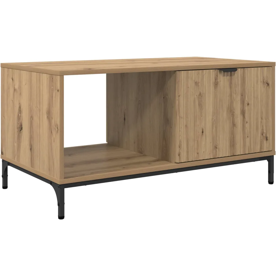 vidaXL Salontafel Artisan Eiken 90 x 49 x 46 cm Bewerkt hout, foto 3