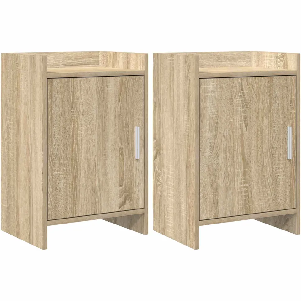 vidaXL Nachtkastjes 2 st Sonoma Eiken 40 x 30 x 60 cm Bewerkt hout, foto 3