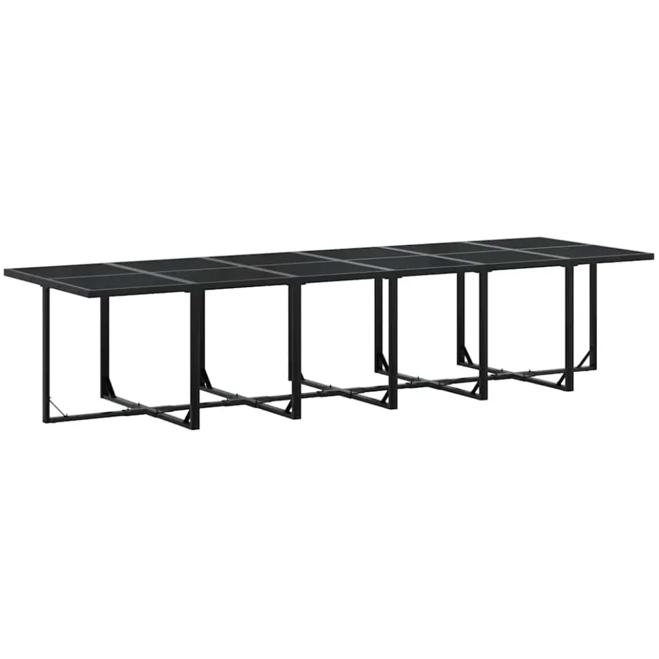 vidaXL 13-delige Tuinset met kussens poly rattan zwart, foto 3