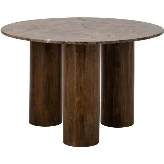 J-Line Ronde eettafel - marmer - bruin