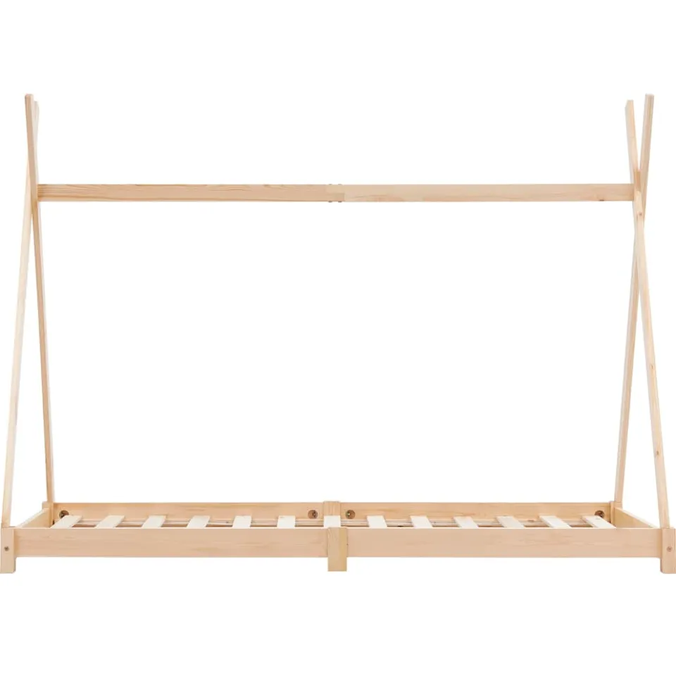 vidaXL Kinderbedframe massief grenenhout 80x160 cm bruin, foto 3