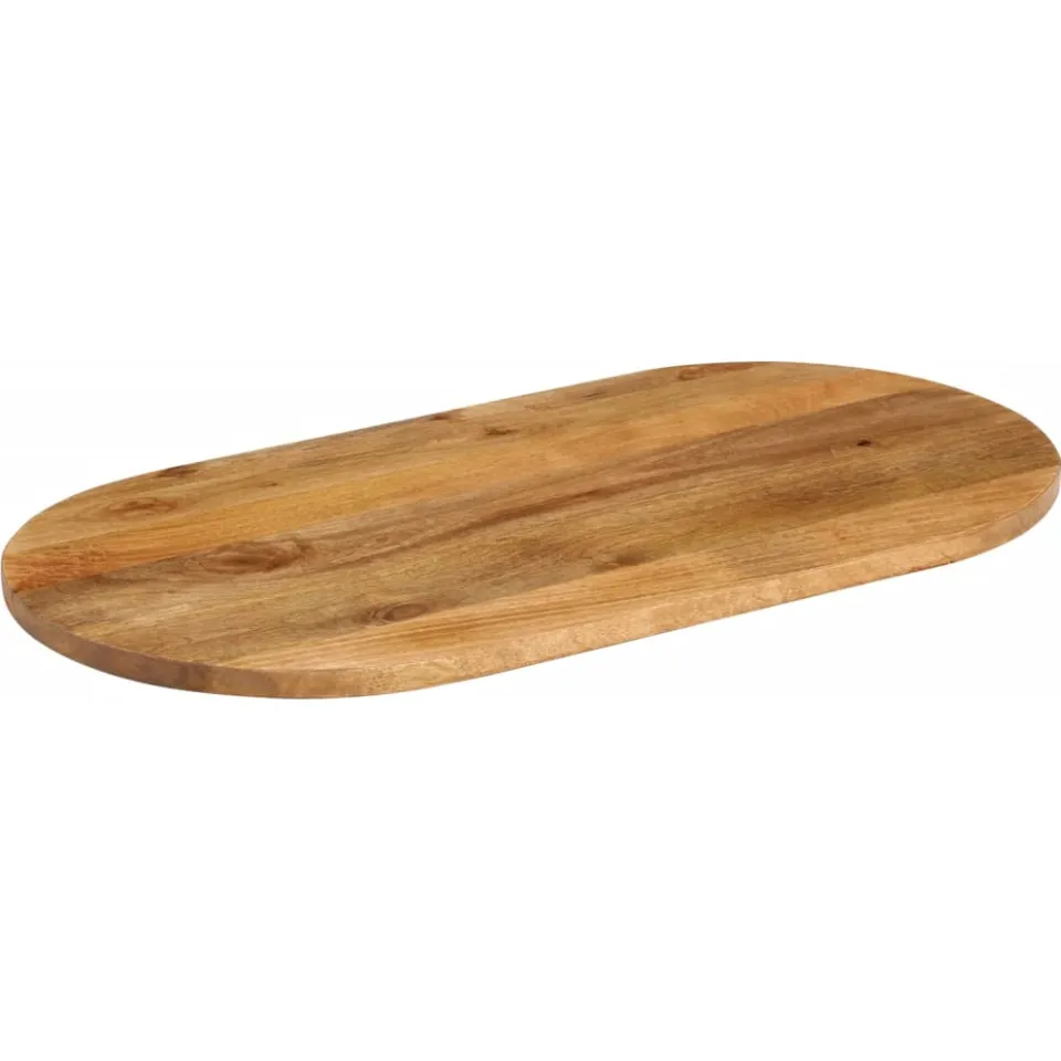 vidaXL Tafelblad ovaal 90x40x3,8 cm massief mangohout bruin, foto 2