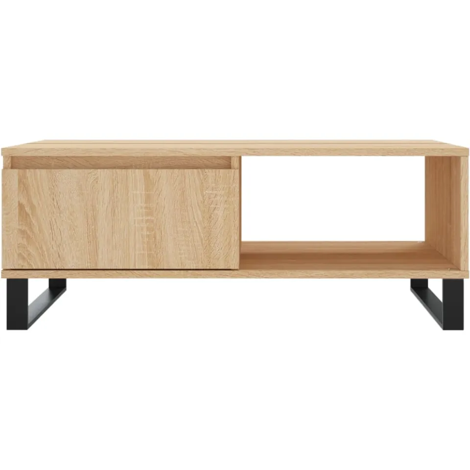 vidaXL Salontafel 90x60x35 cm bewerkt hout sonoma eikenkleurig, foto 3