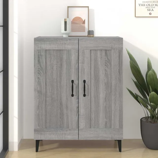 vidaXL Dressoir 69,5x34x90 cm bewerkt hout grijs sonoma eikenkleurig, foto 2