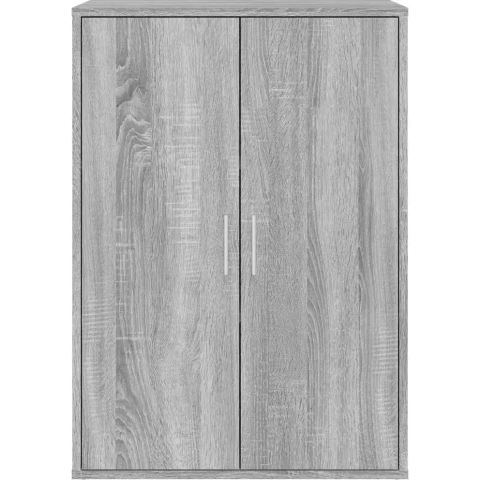 vidaXL Dressoir 60x31x84 cm bewerkt hout grijs sonoma, foto 4