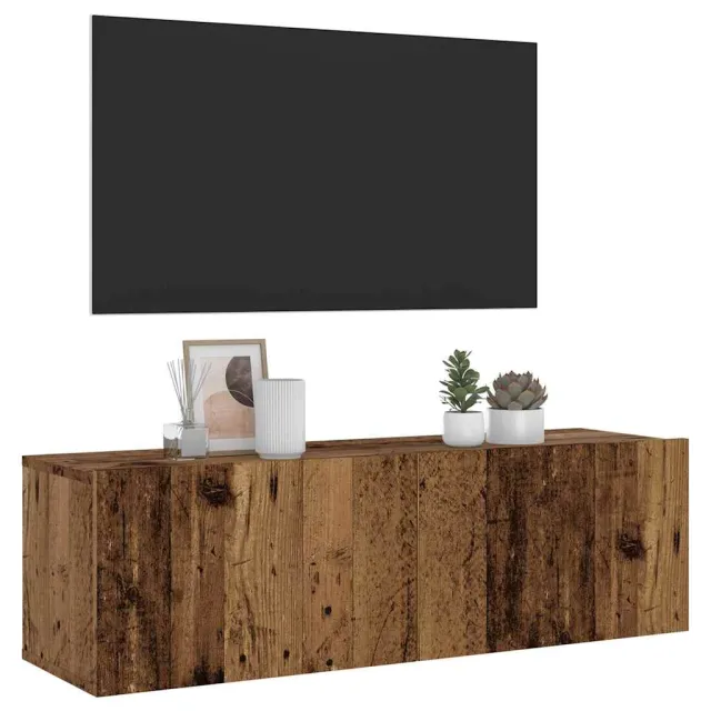 vidaXL Tv-wandmeubel 100x30x30 cm bewerkt hout oud houtkleurig bruin, foto 2