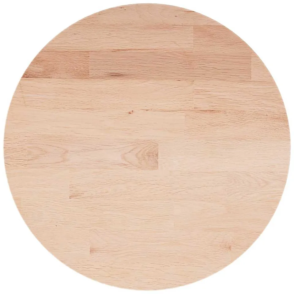 vidaXL Tafelblad rond Ø50x1,5 cm onbehandeld massief eikenhout, foto 2