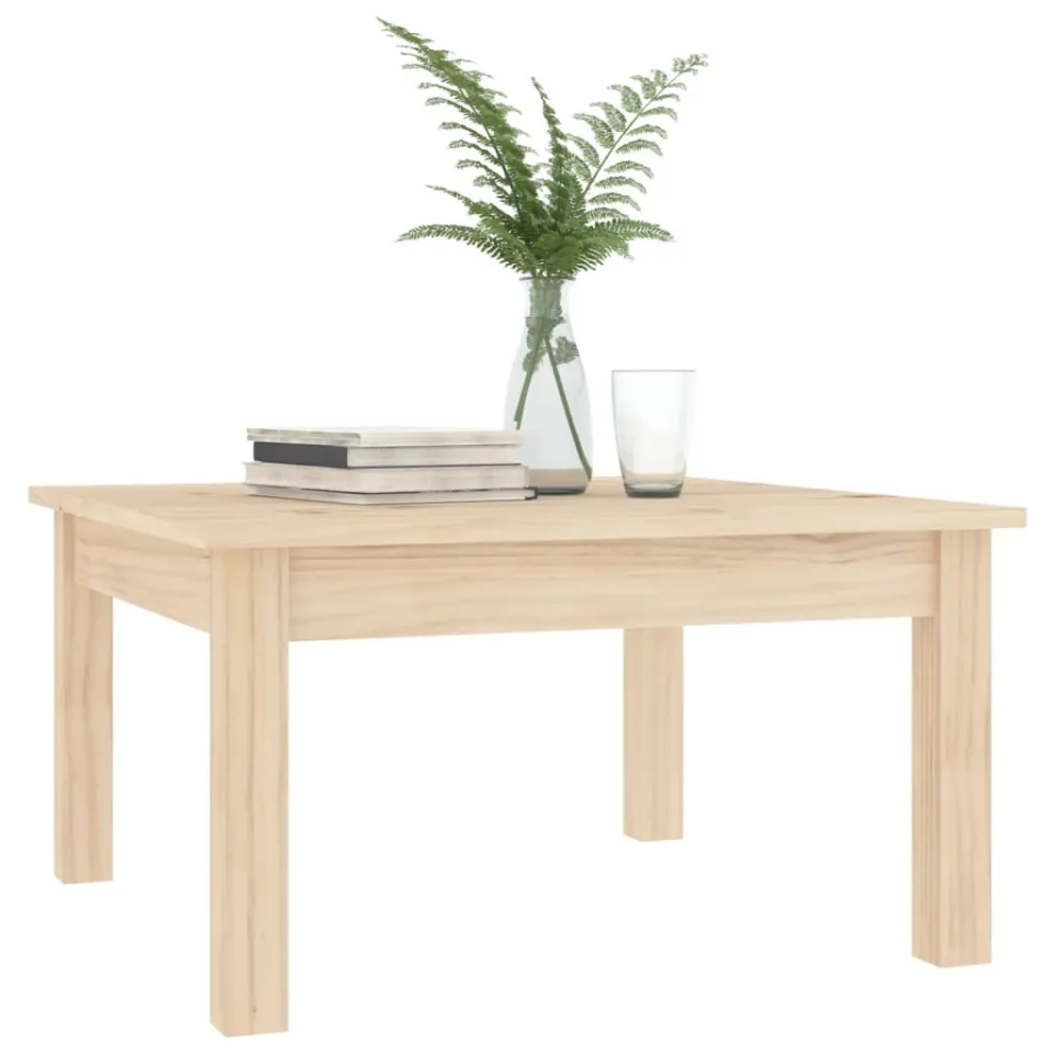 vidaXL Salontafel 55x55x30 cm massief grenenhout bruin, foto 3