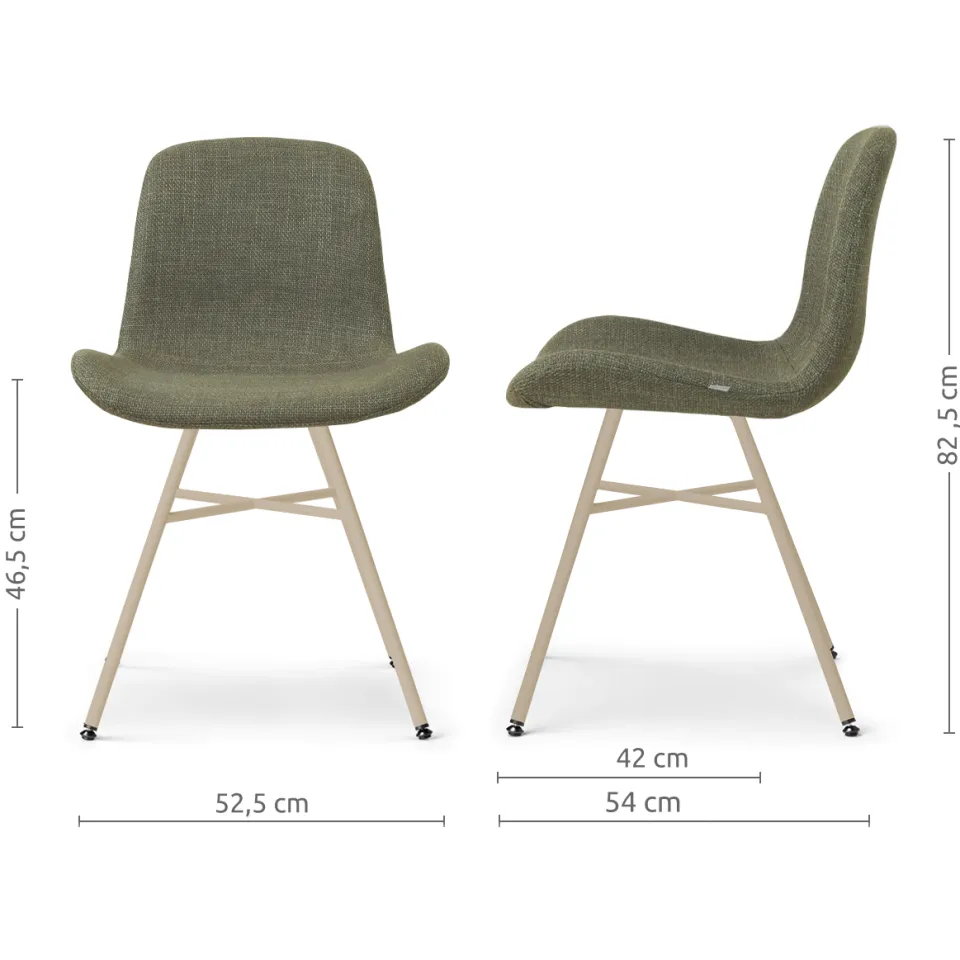 Nolon Noa-Fé eetkamerstoel forestgroen - beige onderstel, foto 2