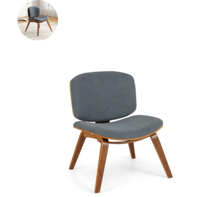 GranMaison Fauteuil - Relaxzetel - Relaxstoel - Relaxfauteuil - Stoel - Voor één Persoon - Grijs Donkergrijs + Bruin