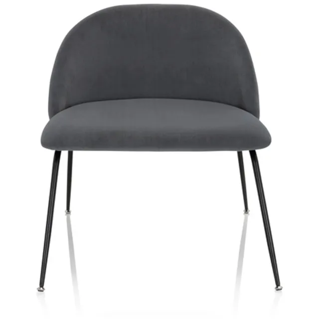hjh office Loungestoel VELVO Fluweel grijs hjh OFFICE