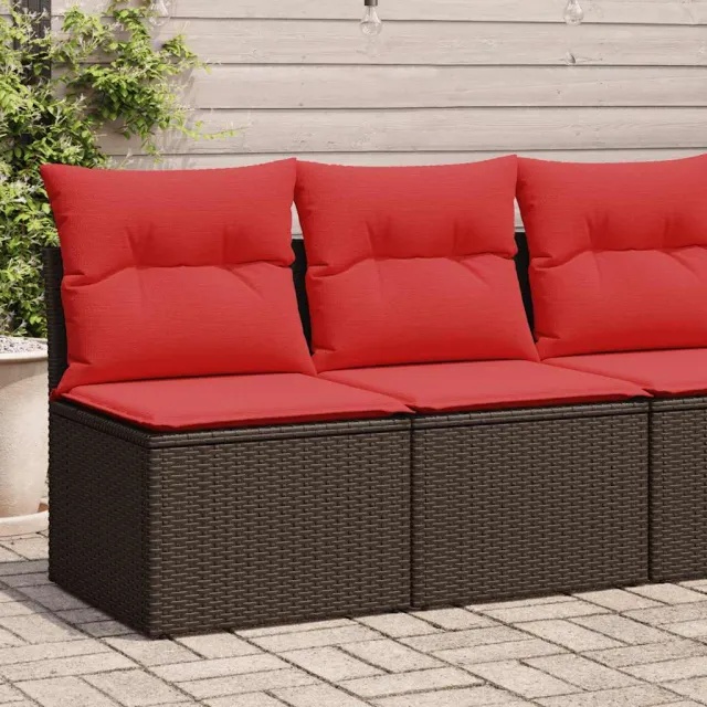 vidaXL 2-delige Loungeset met kussens poly rattan acacia bruin, foto 2