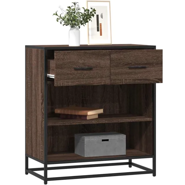 vidaXL Dressoir 68x35x76 cm bewerkt hout bruin eikenkleur