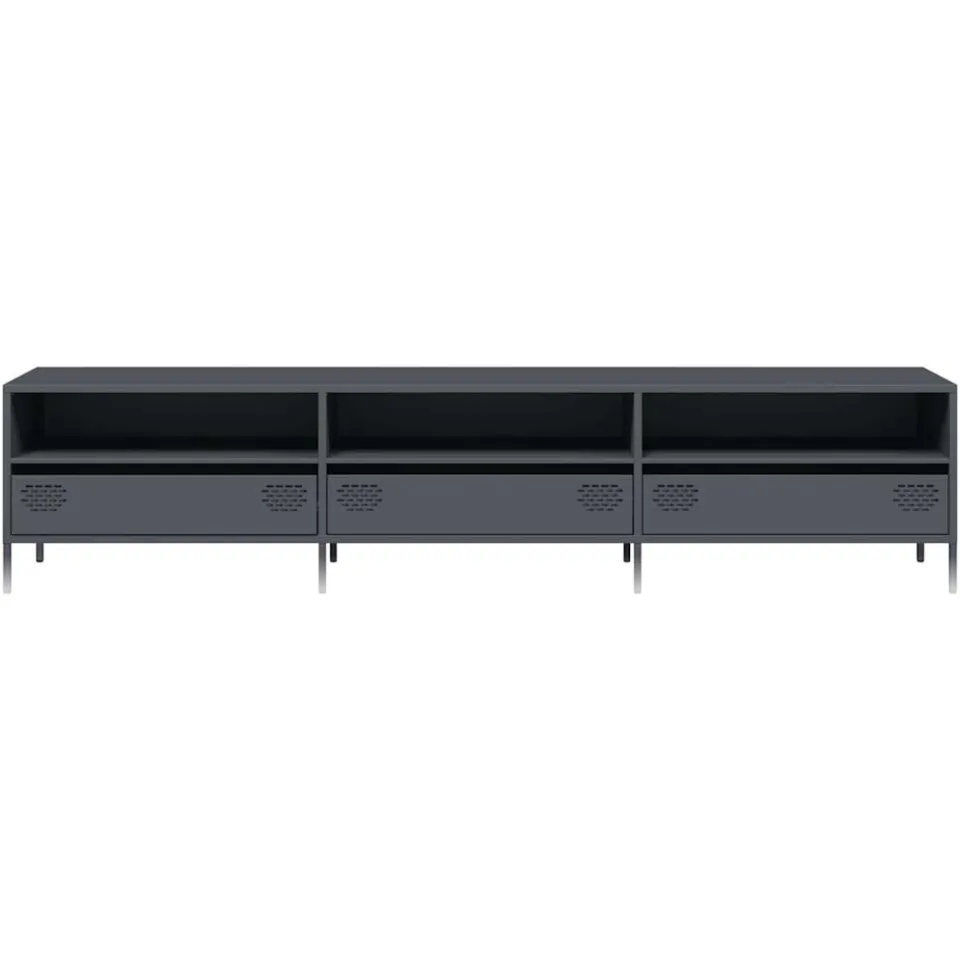 vidaXL Tv-meubel 202x39x43,5 cm koudgewalst staal antracietkleurig, foto 4