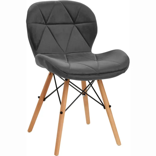 4rico Makeupstoel QS 186 Ergonomisch Professioneel Ontwerp Met Grijze Fluwelen Bekleding Grijs