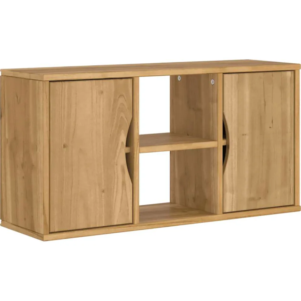vidaXL Tv-meubel ODDA 79x24x40 cm massief grenenhout bruin, foto 3