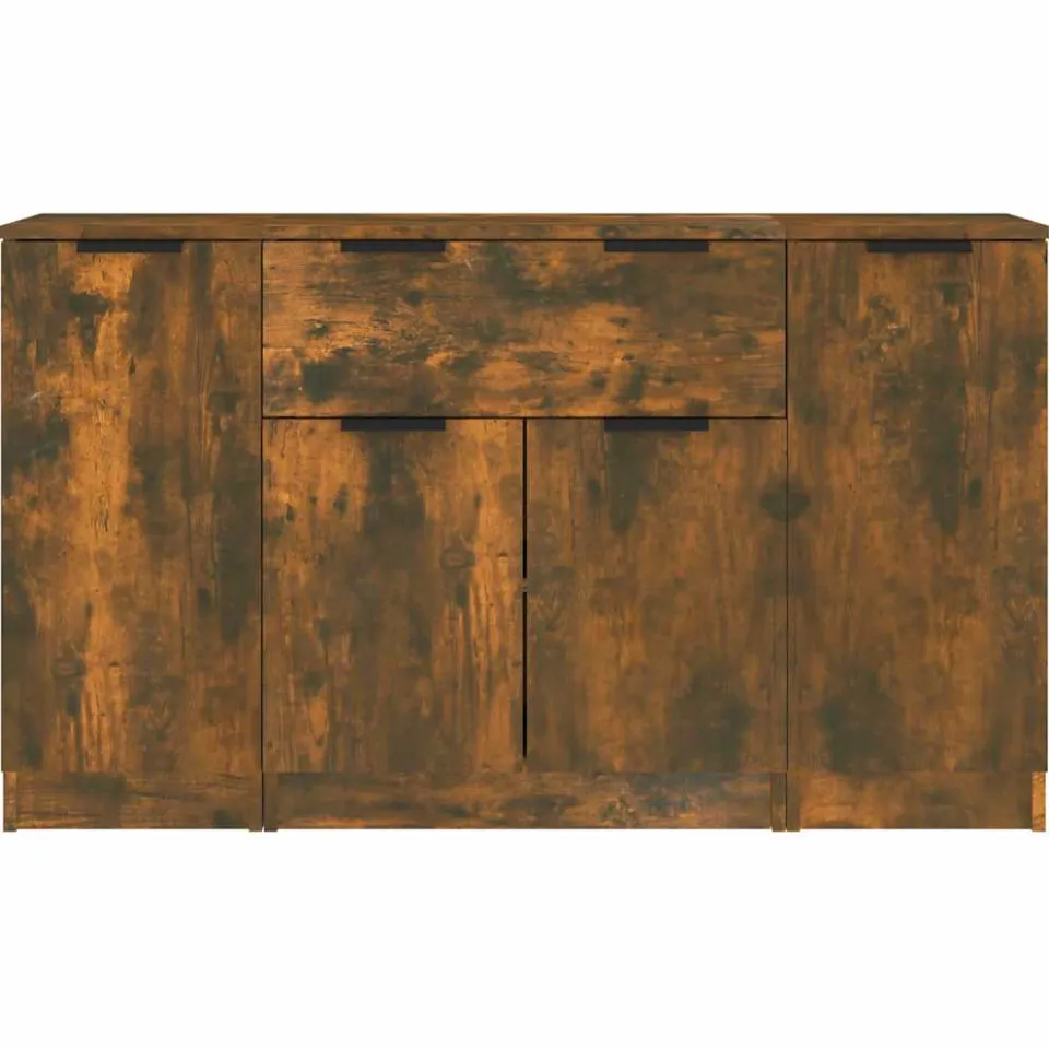 vidaXL Dressoirs 3 st bewerkt hout gerookt eikenkleurig, foto 4