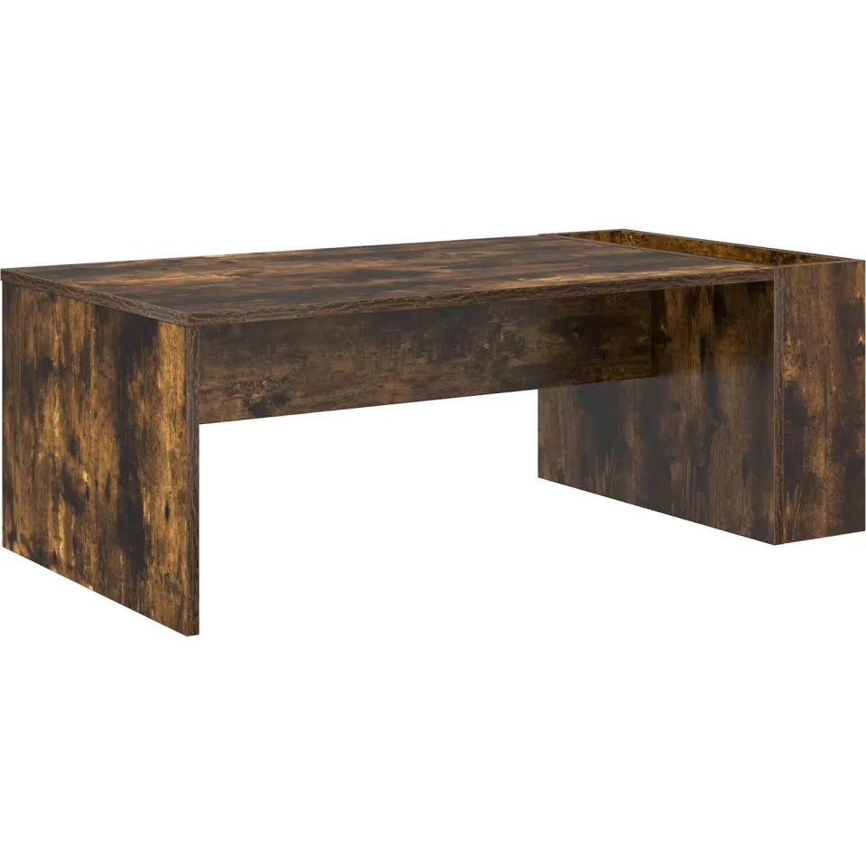 vidaXL Salontafel Gerookt eiken 95 x 50 x 34 cm Bewerkt hout, foto 3
