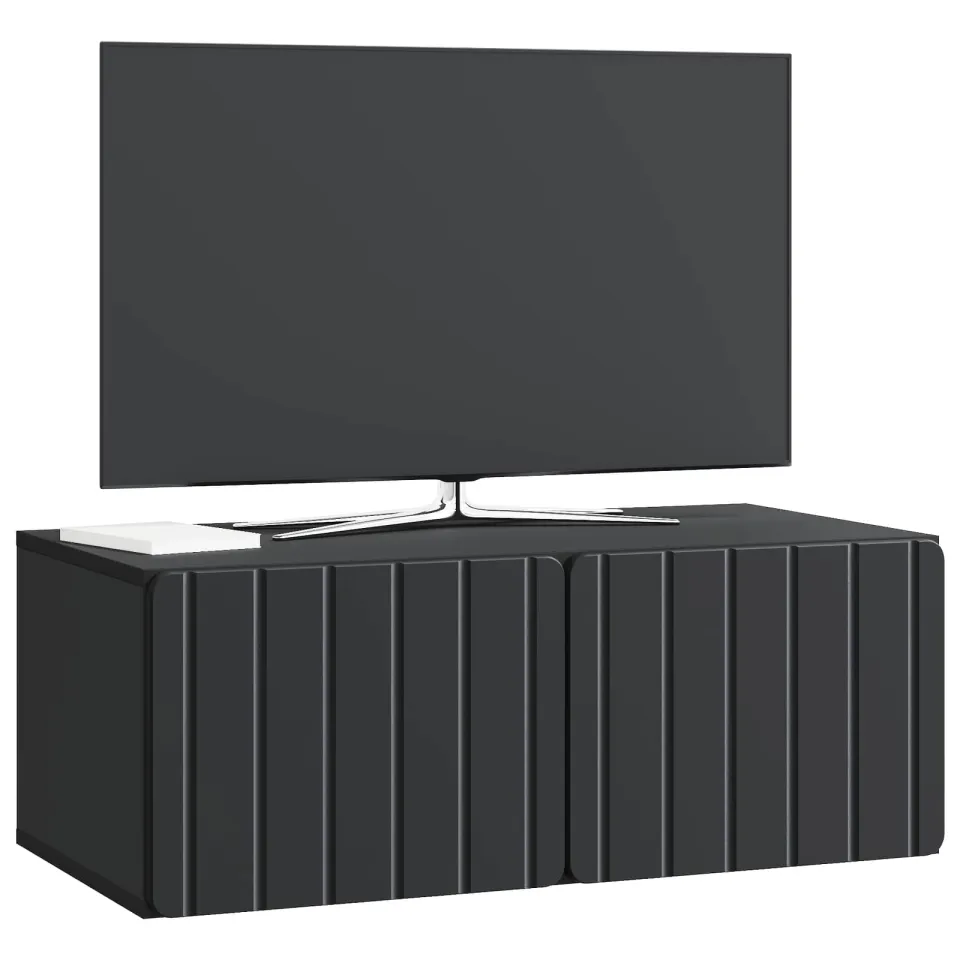 vidaXL Wandbeugel TV-kast 78,5 x 41 x 30 cm Zwart Bewerkt hout