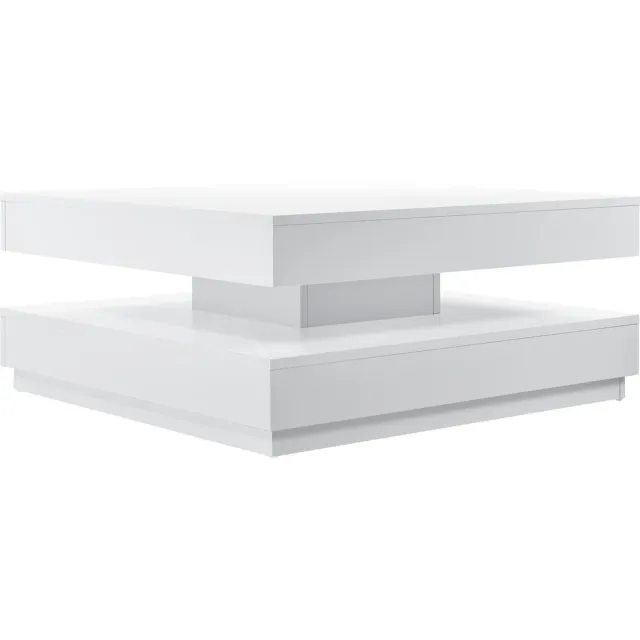 en.casa Salontafel Napels met draaibaar tafelblad wit