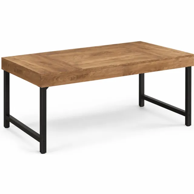 Luxevo Eettafel - 140 cm - Industrieel - Hout & Zwart Metaal